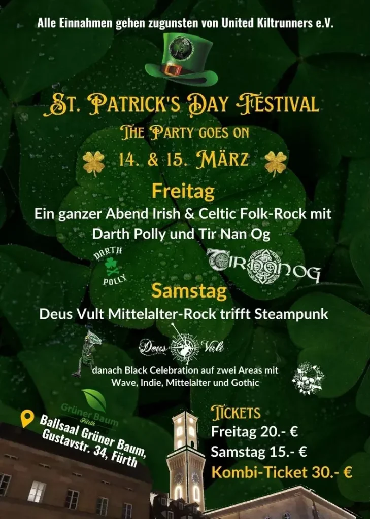 Flyer St. Patrick's Day Festival Fürth 2025